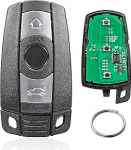 3 nupuga autov&otilde;tme kaugjuhtimispult BMW 1 seeria 3 seeria 5 seeria 7 seeria X5 X6 Z4 (CAS3 868 MHz ID46 kiip KR55WK49127) (CAS3)