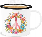 Email tinamug - avaldus - Rahu m&auml;rk I Rahu m&auml;rk I Rahu I Hippie Flower Power I 60s I 70s Flower Power - 300 ml - valge must - avaldused Happy New Year with