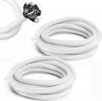 ZAVIA Kabelf&uuml;hrungsh&uuml;lse | Drahtabdeckungen f&uuml;r Kabel 6,1 m - 1,27 cm Kabelschlauch f&uuml;r Computer, TV, Zuhause, B&uuml;ro, Kabelmanagementh&uuml;lse | geflochtene Kabelh&uuml;lse mit Schlitz&ouml;ffner