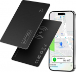 2 x Slim Airtag Card 1,6 mm, Smart Wallet Tracker Card laetav (ainult iOS) GPS Item Finder IP68 veekindel, Kohaldatav A-PPLE Find My Appile