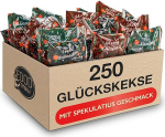 FOOD crew 250 x j&otilde;uluk&uuml;psised Speculatiuse maitsega - Lucky Biscuits - maiustused j&otilde;ulud - k&uuml;psetised individuaalselt pakitud saksa &uuml;tlustega - Vegan - Made in Germany