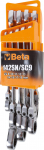 Beta 142SN/SC9 Tool Set aus 9 Knarrenschl&uuml;ssel, Werkzeug (9-teilig, gelenkige Maulschl&uuml;ssel mit kompakter Halterung, 8-10-11-12-13-14-15-17-19 mm), Silber