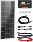 ECO-WORTHY p&auml;ikesepaneelide komplekt 100W 12V, 100W p&auml;ikesepaneelid 18BB N-t&uuml;&uuml;pi, t&otilde;husus 25% koos 30A laadimiskontrolleriga, sobib matkaautodele, paatidele ja p&auml;ikeses&uuml;steemidele.