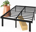 Zinus Caleb Bed 150 x 200 cm - Height 36 cm with Under Bed Storage - Metal Platform Bed Frame - Folding Bed Frame - Black