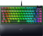 Razer BlackWidow V4 75% Phantom Green Edition - kuumvahetatav mehaaniline m&auml;nguklaviatuur (oranžid taktilised l&uuml;litid, meediarull 2 spetsiaalse meediaklahviga) US paigutus | Phantom Green
