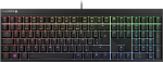CHERRY MX 2.0S mehaaniline m&auml;nguklaviatuur RGB valgustusega, prantsuse paigutus (AZERTY), juhtmega, disainitud Saksamaal, MX RED l&uuml;litid, must