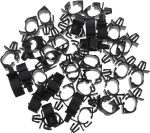 BESTYASH auto kaablihoidja klambrid 50 musta plastist juhtmestiku kinnitusklambrid auto kaablijuhtimiseks Veekindel &otilde;li vastupidav lihtne paigaldus