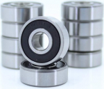 Pack of 10 606RS Small Bearing with Rubber Seal Miniature Mini Ball Bearing 606 RS Chrome Steel Bearings 6 x 17 x 6 mm (500 Pieces)