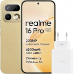 realme nutitelefon 16 Pro 5G 256GB 8GB Master Gold INT+NFC RMX5120 EU