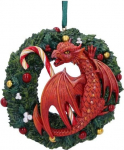 Nemesis Now Anne Stokes Sweet Tooth Dragon Hanging 9cm Resin Red Anne Stokes Merchandise Sweettooth Dragon Hanging Christmas Decorations Cast From Finest Resin Expertly Hand Painted