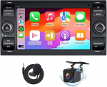 Eonon 7-tolline autoraadio Ford Fiesta Focus Kuga Transit Connect Mondeo Smax autoraadio 3G + 32G Android 14 traadita Carplay Android Auto Bluetooth DSP GPS FM RDS tagurduskaameraga FDX7