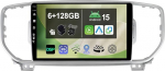 [6G + 128G] IPS 9-tolline Android 14 autoraadio KIA Sportage KX5 2016-2018 jaoks koos Navi Octa Core'iga [Sisseehitatud CarPlay/Android Auto/DSP/peegel Link/GPS Navi/360 Camera/Bluetooth 5.0/WiFi/USB