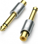 EMK 2 x RCA to 6,35 mm Jack Audio Adapter, Jack to RCA adapter, konverteri pistik k&otilde;rvaklappide, mikrofonide, v&otilde;imendite, elektriklaveri, kitarri jaoks.