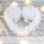 Pakett 3 2 m valge j&otilde;ulugirlande Lumehelbed Lamette Garland Talvine garland J&otilde;ulukaunistus Garland J&otilde;ulukirme J&otilde;ulupuu Akna uksed Kaminad Trepid Seina kaunistus