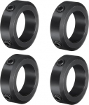 sourcing map Set of 4 Screw Collars 22mm Bore 1045 Steel Shaft Collars 35mm OD 10mm Width Axle Boot for Linear Rod Shaft Guide