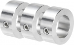 sourcing map 3 x Shaft Collars, 3/4" Bore, Stainless Steel Shaft Sleeves, 1.6" OD 3/4" Width Axle Gaiter with Set Screw for Linear Rod Shaft Guide