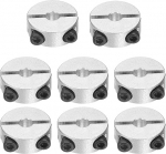 sourcing map Double Split Shank Collar, 5mm Bore Two Piece Clamp Collar, 20mm OD, 8mm Thickness, Aluminum Alloy Screw Split Ring, 8pcs