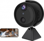DUVIX Mini Camera WLAN 2K Small Camera Nanny Surveillance Camera PIR Long Battery Life with Motion Detection and Night Vision, Suitable for Indoor Offices (Supports 2.4G and 5G WiFi)