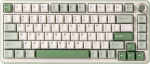 YUNZII B75 PRO Mechanische Tastatur, 75% Gaming Tastatur Dichtung Hot Swap Keyboard mit Knopf, Vorgeschmierte Schalter RGB, BT/Type-C/2.4G QWERTY klaviatuur (Matcha Green, Cocoa Cream V2 Switch)