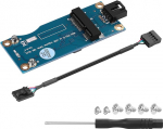 GINTOOYUN Mini PCI-E WWAN/LTE kaart emaplaadile USB 9-pin adapter Mini PCIE 3G/4G v&otilde;rgukaart emaplaadile USB 9-pin testmuundur koos SIM-pesaga WWAN/LTE kaartide jaoks