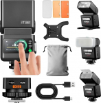 GODOX iT32 TTL kaamera v&auml;lk + X5S juhtmevaba v&auml;lklambi p&auml;&auml;stik 1/8000s HSS GN18 kaamera Speedlite 1.5s laadimisaeg Sisseehitatud LED valgus koos pehme hajuti ja magnetilise filtriga Sony kaameratele