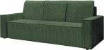 KIER FURNITURE Sofa with Sleep Function, Cord Sofa, 236 cm Long, Living Room Couch with Bed Box, Large Lounger Areas 143 x 200 cm, Leo Extendable Sofa Bed, Green