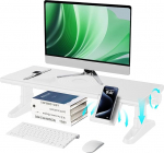 Monitorst&auml;nder f&uuml;r Schreibtisch, 11,3-14,6 cm, h&ouml;henverstellbar, mit Handyhalterung, einzelner Computer-St&auml;nder, Schreibtisch-Organizer f&uuml;r Laptop, Drucker, TV, ergonoomisches B&uuml;rozubeh&ouml;r (wei&szlig;).