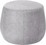 Beliani Ashton Pouf Stool kangaskattega helehall &uuml;mmargune l&auml;bim&otilde;&otilde;t 61 cm polsterdatud tool 43 cm k&otilde;rgune