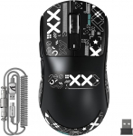 ATTACK SHARK X3MAX 49g &uuml;likerge hiir, PixArt PAW3950 sensor, kuni 420000 DPI, 100M kl&otilde;psu optiline mikro l&uuml;liti, BT/2.4G traadita/juhtmega m&auml;nguhiir koos spiraalkaabliga, PC/Xbox/PS5/Mac jaoks