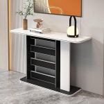 Konsole Eingangstisch, Stabiler Holz Foyer Tisch mit Stauraum f&uuml;r Wohnzimmer, Flur, Eingang, schmales Design for kleine R&auml;ume