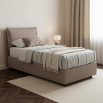 Talamo Italia - Carla &uuml;heinimesevoodi, 100% Made in Italy, eesmine avaus, sobib 90 x 200 cm madratsile, Taupepruun