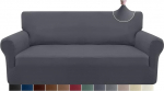 Granbest Stretch Diivan Cover 3 istekohale, Super Soft Spandex Diivan Slipcover koertele, lemmikloomade diivan, m&ouml;&ouml;bli kaitsja elastse p&otilde;hjaga (3 istekohaga, Hall)