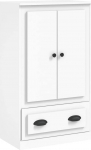 vidaXL Highboard, palju panipaiku pakkuv k&uuml;ljepaneel, sahtlite kapp, ustega elutoa kapp, kapi k&uuml;ljepaneel, k&uuml;lgkapp, valge puitmaterjali