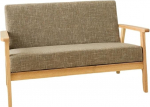 Mid Century Modern Accent Chair linasest kangast Loveseat diivan, diivan kaunistatud v&auml;ike elutuba, magamistuba, 158 x 61 x 70 cm (6)