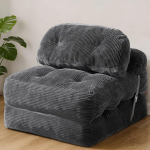 OUZHOUU kokkupandav diivanvoodi, magamistool voodi funktsiooniga, Bean Bag diivan, mugav p&otilde;randakohver, teisaldatav magamistool koos padjaga, Bean Bag Cord kokkupandav diivanvoodi elutuppa, magamistuppa | kokkupandav diivanvoodi, 4-in-1 kokkupandav d ...