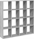 vidaXL raamaturiiul, 16-kohaline ruumijaotur, seinariiul elutuppa, kontorisse, seisev riiul, ruumijaotur, kuubikriiul, hall Sonoma puitmaterjali