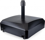 UNIGARDIA P&auml;ikesevarju statiiv ratastega - t&auml;idetav vihmavarju statiiv vee v&otilde;i liivaga Max. 76 kg - Plastist p&auml;ikesevarju 32 ja 38 mm vihmavarjupostidele, tuulekindel disain 54,5 x 54,5 x 20 cm