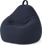 bananair - Cord XXL Bean Bag t&auml;iskasvanutele ja lastele, pehme ja mugav, masinpestav kate, m&auml;ngude Bean Bag vahtplastide t&auml;idisega, Bean Bag (120 x 100 cm, tumesinine)