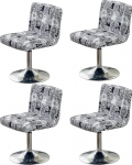4 Pack Bar Stool Covers Classic Black White Chair Covers Washable High Stretch Slipcovers 4 Pack Bar Stool Covers Classic Black White Chair Covers Washable High Stretch Slipcovers