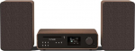 Pure Classic Stereo Hi-Fi kompakts&uuml;steem CD-m&auml;ngija, DAB+, FM, Bluetooth 5.2 - 100 W Stereo, Interneti-raadio, Spotify Connect, USB, AUX ja optiline - kohvimustvalge/p&auml;hklipuust