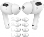 AhaStyle 4 paari AirPods 3 silikoonist k&otilde;rvaklappe [ei sobi laadimiskohvrisse], &uuml;hildub Apple AirPods 3 2021 (2 paari suurt + 2 paari v&auml;ikest, valge)