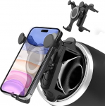Autotelefoni hoidja autokinnitus Mercedes Benz A/B/C/E/S, Mini Cooper, Audi TT Ford, Jeep, Suzuki, &uuml;mmargune &otilde;huventilaatori kinnitus sobib iPhone 16 15/Galaxy (4"-7")