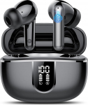 TIMU 2025 Bluetooth 5.4 k&otilde;rvaklapid, juhtmevabad, 50 tundi puutetundlik juhtimine, IPX7 veekindel, 4ENC, m&uuml;rasummutus, mikrofon, s&uuml;gav bass iOS Androidile (must)
