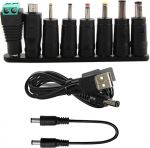 USB- ja DC 5V-mehekaabel, 8 in 1 USB A &otilde;&otilde;nespistikuga, alalisvoolu toiteadapteri kaabel ruuteritele, miniventilaatoritele, k&otilde;laritele ja muudele 5V seadmetele (must)