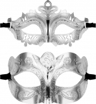 JewelryWe Masquerade Venetian Mask Couple, Glitter Ultralight Masquerade Ball Maskid Naised Mehed Fancy Dress Mask Eye Mask Halloween Carnival Pulmad Ball Party Kost&uuml;&uuml;m Ball