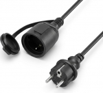 Infitronic kummist pikendusjuhe - 10m kaabel kaitsva pistikuga koos kaitsva pistikuga - 230V / 16A pikendusjuhe - IP44 (10M)