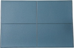 AMDXD 2er Set Tischset Elegant Quadratisch, PVC Platzset Abwaschbar Motiv Rechteckig Einfarbig Hitzebest&auml;ndige, Tischuntersetzer Abwaschbar Rund Blau f&uuml;r Tisch, Bar und K&uuml;che, 45x30CM