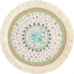 33 cm lauamattide komplekt 2 &uuml;mmargune Boho kootud kohamattide komplekt Libisemiskindlad kohamattid k&ouml;&ouml;gi s&ouml;&ouml;gitoa pulma talumajapidamise laua kaunistamiseks (1#)