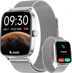 Naiste nutikell koos telefoni funktsiooniga - Fitness Watch Men for iPhone / Samsung / Huawei, Fitness Tracker 110 + spordimoodustega ja IP68 sammuloenduriga kell koos s&uuml;dame l&ouml;&ouml;gisageduse monitori SpO2 stressi unen&auml;gude monitoriga