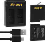 2 Pack aku koos Dual USB paralleelse laadimisdoki pesaga GoPro Hero 7 Black/Hero 6 5 / Hero (2018) / Firmware v01.50, v01.55, v01.57, v02.00 ja v02.51 kaameratarvikud
